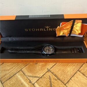 Stührling STUHRLING ORIGINAL Legacy Automatic Black Dial Men's Watch
